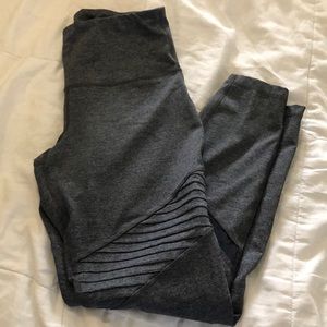 Grey Moto workout leggings